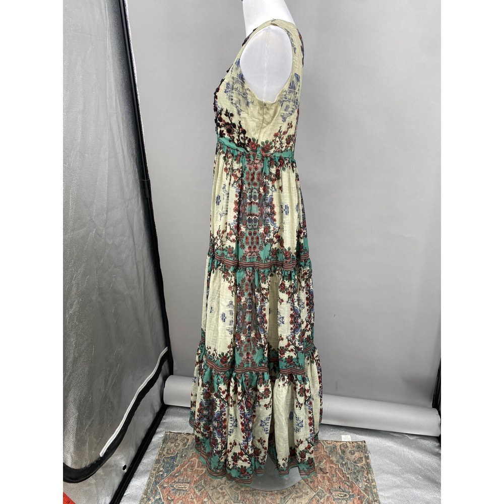 Bhanuni by Jyoti Maxi Dress Womens Small Anthropologie Embellished Boho Floral - Picture 4 of 17